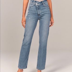90s Ultra High Rise Straight Jeans Ambercrombie